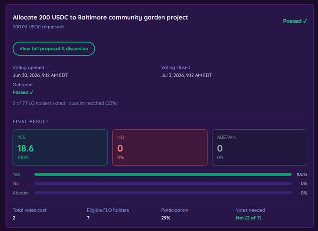 Governance & Voting UI